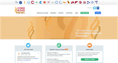 Desktop Screenshot of cordbloodresearchnews.com